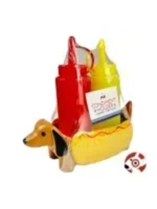 Other - Target Wiener Dachshund Dog Condiment Caddy With Bottles Bullseye Playground